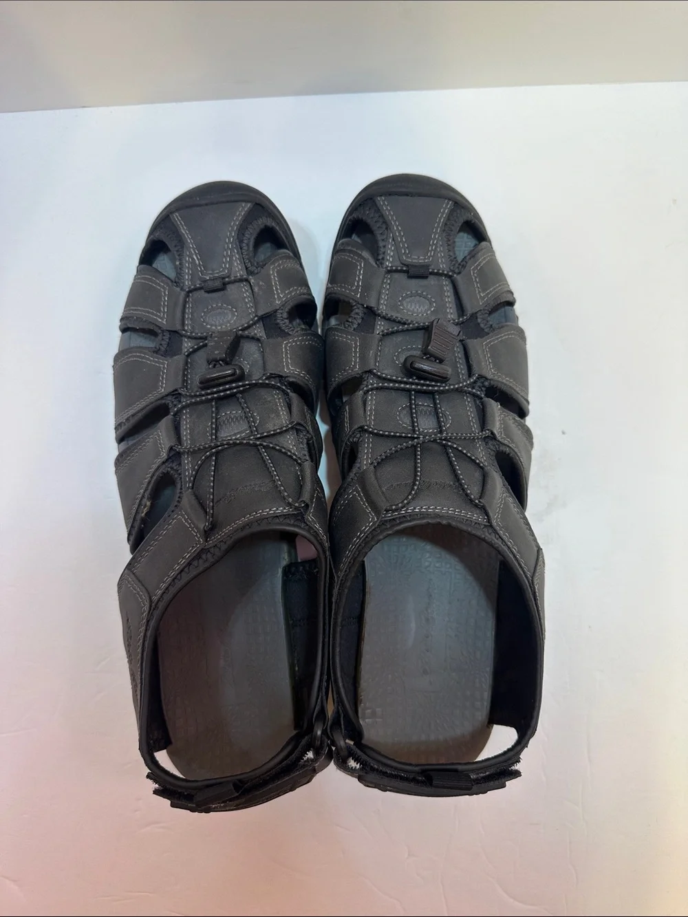 Eddie Bauer Men's Sandals Dark Gray Adjustable Outdoor Hiking Shoes Size 13